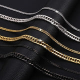 SGMAN Double Mill Chain Necklace Stainless Steel Jewelry Gift