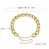 Acrylic Geometric Buckle Waist Chain for Dress