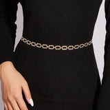 Wind Rhinestones Metal Waist Chain Dress Belt High Sparkle