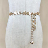 Metal Star Belt Y2K Waistband Dress Girdle Chain Belt