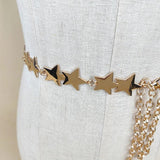 Metal Star Belt Y2K Waistband Dress Girdle Chain Belt