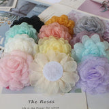 5PCS 7.5CM Chiffon Flowers DIY Fabric Corsage
