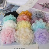 5PCS 7.5CM Chiffon Flowers DIY Fabric Corsage