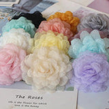 5PCS 7.5CM Chiffon Flowers DIY Fabric Corsage