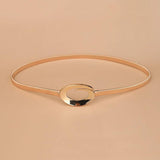 Metal Pin Buckle Elastic Belt for Women Dress Shirt Thin Waist Chain