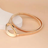 Metal Pin Buckle Elastic Belt for Women Dress Shirt Thin Waist Chain