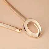 Metal Pin Buckle Elastic Belt for Women Dress Shirt Thin Waist Chain