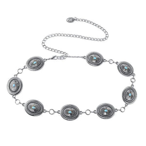 Turquoise Buckle Waist Belt for Girls