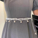 Faux Pearl Waist Belts Y2k Clothing Accessories