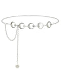 Vintage High Waist Chain Gothic Moon Silver Pendant