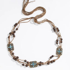 Bohemian Braided Waist Chain Tassel Belt for Women