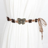 Bohemian Braided Waist Chain Tassel Belt for Women