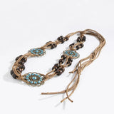 Bohemian Braided Waist Chain Tassel Belt for Women