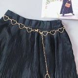 Women's Heart Shaped Metal Waist Chain Belt
