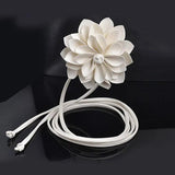 Women Floral Waist Chain Big Flower Decorative Rope Belts Bohemian Tass