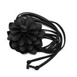 Women Floral Waist Chain Big Flower Decorative Rope Belts Bohemian Tass