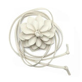 Women Floral Waist Chain Big Flower Decorative Rope Belts Bohemian Tass
