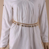 Metal Chain Star Leather Belt Waistband for Dress Jeans Pants