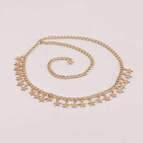 Metal Chain Star Leather Belt Waistband for Dress Jeans Pants