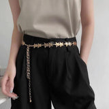 Women Body Chain Stars Waist Chain Belt Adjustable Waist Chain Belly Chain