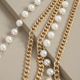 Women's Pearl Waist Chain Thin Belt Body Jewelry