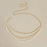 Women's Pearl Waist Chain Thin Belt Body Jewelry