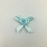 100Pcs Mini Silk Rose Head Ribbon Satin Ribbon Flower DIY Wedding Bow Appliques