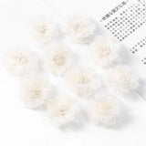 10PCS 4.5CM Organza Hibiscus Yarn Flower DIY Clothing Accessories