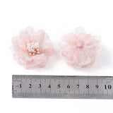 10PCS 4.5CM Organza Hibiscus Yarn Flower DIY Clothing Accessories