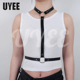 PU Leather Harness Straps for Women Sexy Lingerie Goth Garter