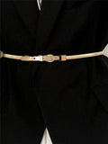 Adjustable Elastic Women Metal Waist Chain Belts Dress Accessories