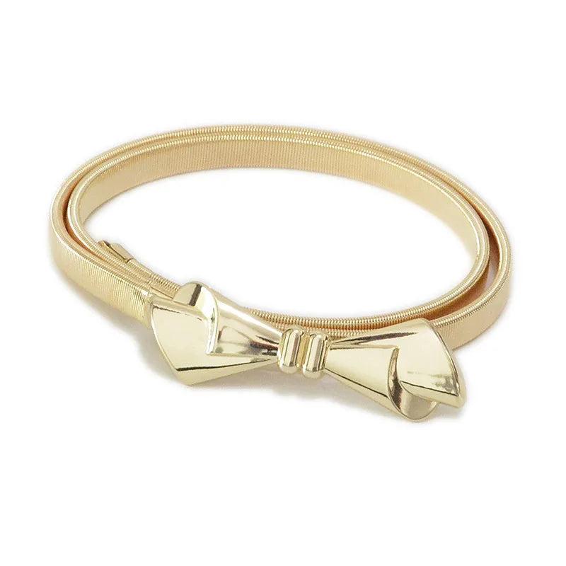 Metal Spring Elastic Waist Chain Thin Belt