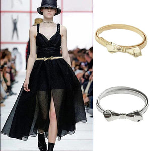 Metal Spring Elastic Waist Chain Thin Belt