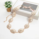 Metal Oval Waist Chain Links Belt Vacation Gift Sturdy Versatile