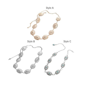 Metal Oval Waist Chain Links Belt Vacation Gift Sturdy Versatile
