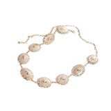 Metal Oval Waist Chain Links Belt Vacation Gift Sturdy Versatile
