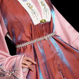 Women Hanfu Pearl Belt Retro Waist Belt Ancient Style Elastic Chain