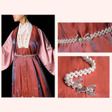 Women Hanfu Pearl Belt Retro Waist Belt Ancient Style Elastic Chain