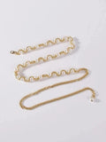 Pearl Metal Waist Chain Sexy Corset Summer Women
