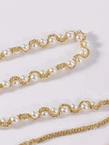 Pearl Metal Waist Chain Sexy Corset Summer Women