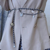 Vintage Waist Chain Braided Hip Hop Lock Pendant Belt