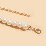 Adjustable Length Waist Chain with Layered Pearl Female Girls Waist Rope D46A