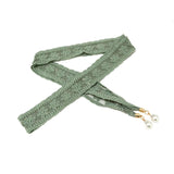 Women's Lace Braided Thin Belt with Pearl Decoration