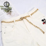 Metal Chain Waist Belt for Women Casual Dress Jeans
