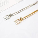 Metal Chain Waist Belt for Women Casual Dress Jeans