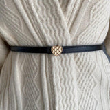 Leather Thin Waistband Pants Classic Waist Chain Love Heart Hollow Girdle