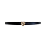 Leather Thin Waistband Pants Classic Waist Chain Love Heart Hollow Girdle