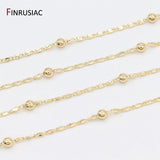 14K Plated Brass Beads Chains for Jewelry Making