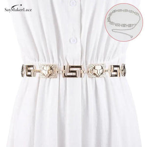Metal Geometric Waist Chain Adjustable Belt Body Chain Jewelry For Women