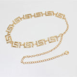 Metal Geometric Waist Chain Adjustable Belt Body Chain Jewelry For Women